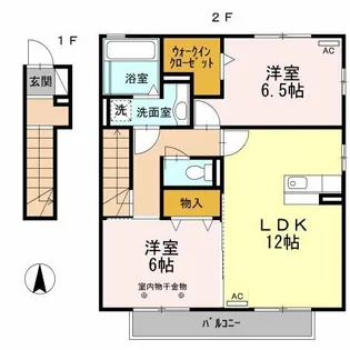 セレーノ【201号室】の間取り