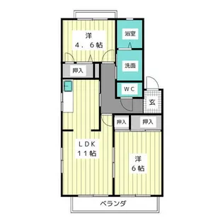 グランデール南山 A棟【2階】の間取り