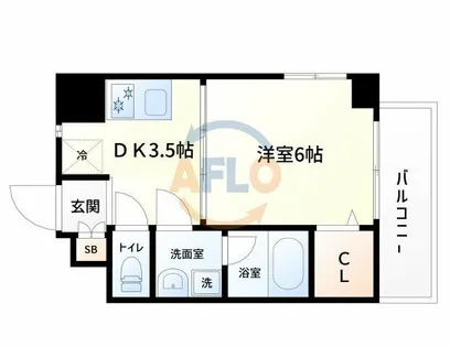 1DKの間取り画像