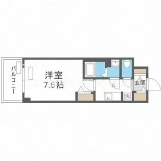 プレサンス難波フィールド【7階】の間取り