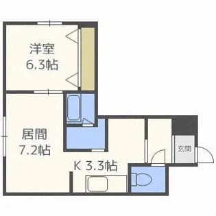 ルミナス八軒【3階】の間取り