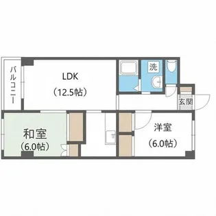 ベルテ白楊北7条【2階】の間取り