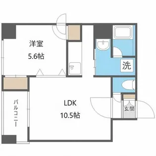 スカイパレス北1条【2階】の間取り