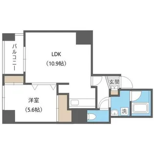 スカイパレス北1条【5階】の間取り