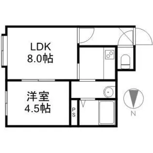 癒しの館南8条【2階】の間取り