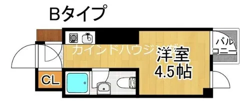 ロイヤルレスト西【5階】の間取り