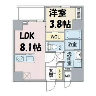スリーアイランドタワー桜通葵【4階】の間取り