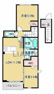 カンポドーロ【2階】の間取り