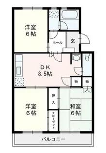 福岡県福岡市南区五十川2丁目【マンション】の間取り
