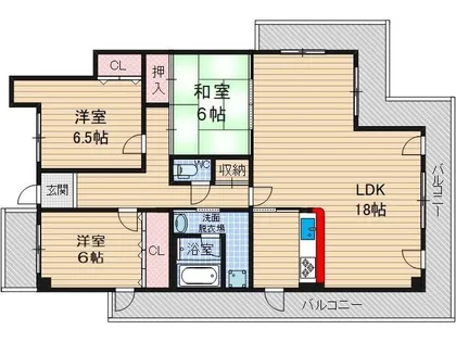 ロイヤル南茨木【2階】の間取り