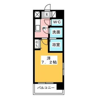 UURコート名古屋名駅【14階】の間取り