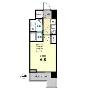 セレニテ難波プリエ【7階】の間取り