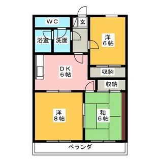 プライマリー三大【3階】の間取り