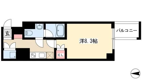 レジデンス千代田【203号室】の間取り