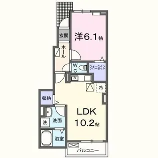 ポンテリブロK・Ⅰ【1階】の間取り