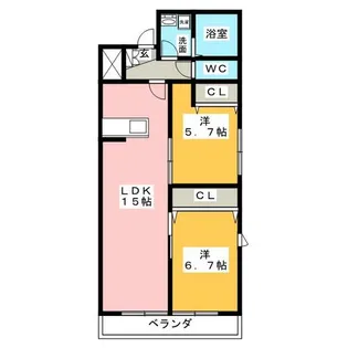 ブロムユード【2階】の間取り