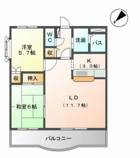 ラフォーレ21【2階】の間取り