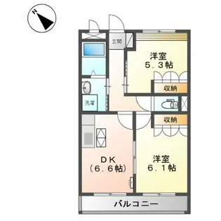 サザンコート26【1階】の間取り