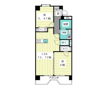 グリーンハイム三陽【4階】の間取り