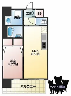 プレジオ布施ASIAN【14階】の間取り