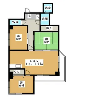 コートアクシス新栄【7階】の間取り