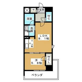 ダイワシティー千種【2階】の間取り
