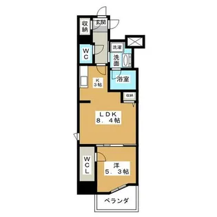 ダイワシティー千種【2階】の間取り