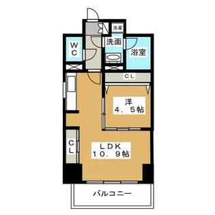 プレミアムコート新栄【3階】の間取り