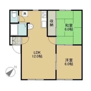 2LDKの間取り画像