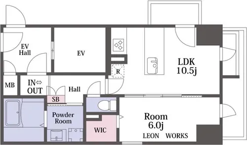 La CASA 石ケ辻【2階】の間取り
