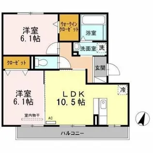 パストラル A棟【202号室】の間取り