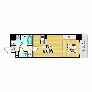 サンテラス西宮【4階】の間取り