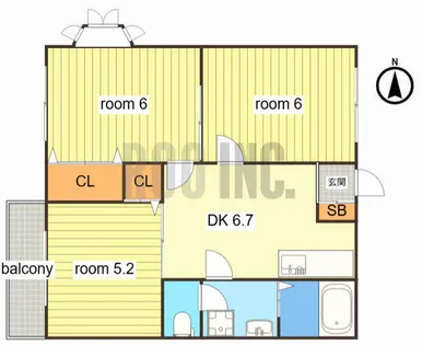 アメニティーハイム【2階】の間取り