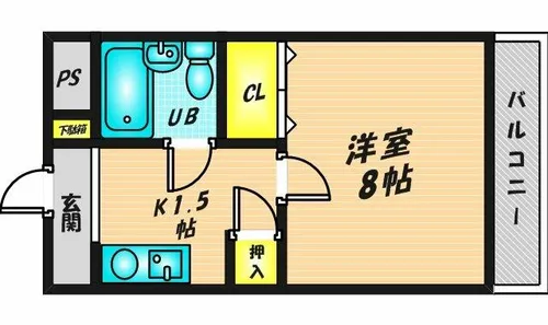 ナンソーコーポ【4階】の間取り