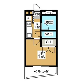 1Kの間取り画像
