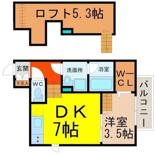 FAMILY STAGE道徳III(ファミリーステージ道徳III)【2階】の間取り