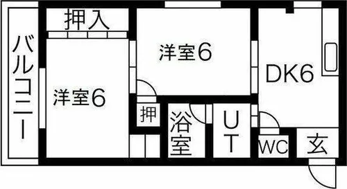 ラフィーネ三国【302号室】の間取り