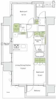 大阪府大阪市都島区都島北通1丁目【マンション】の間取り