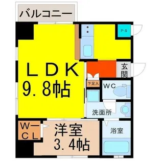 ラクラーレ上前津【6階】の間取り