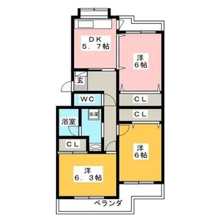 ハイツサンスカイ【4階】の間取り