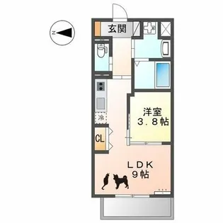 エテルナ黒川【502号室】の間取り