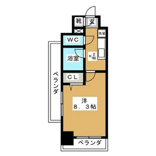 1Kの間取り画像