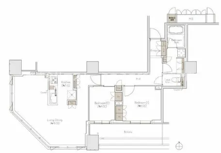 ブランズタワー大阪本町【6階】の間取り