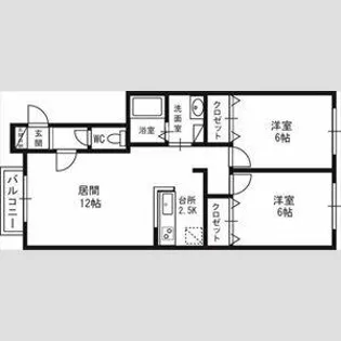 アヴニールⅡ【2階】の間取り