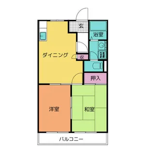 パークハイツB棟【1階】の間取り