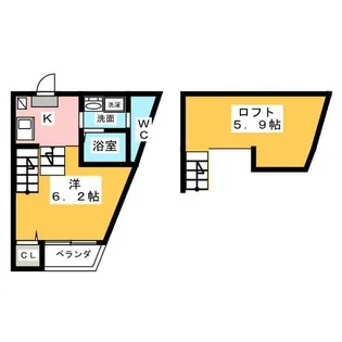 1Kの間取り画像