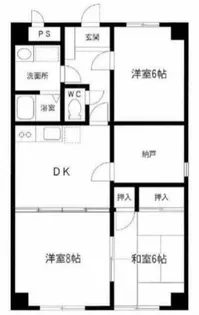 フィオーレ大山 Ⅰ【303号室】の間取り