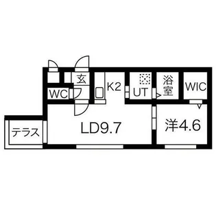 レジーナ南4条【1階】の間取り