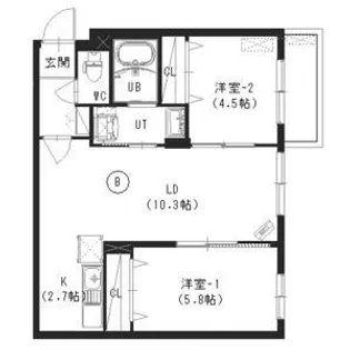 アートレータ発寒【1階】の間取り