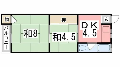 ゆめさきコーポ【3階】の間取り